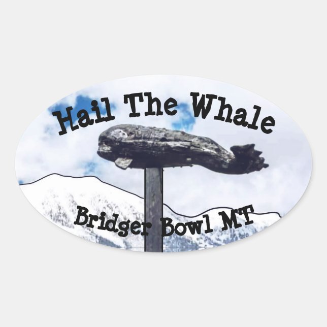 Sticker à baleine de Bridger Bowl (Devant)