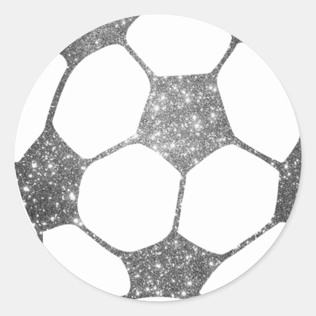 Sticker à balle de soccer Parties scintillant en a (Devant)