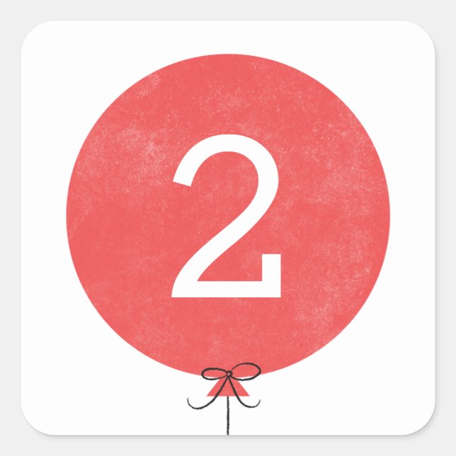 Sticker à ballon - Rouge (Devant)