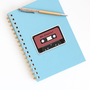 Sticker à bande de cassette rouge