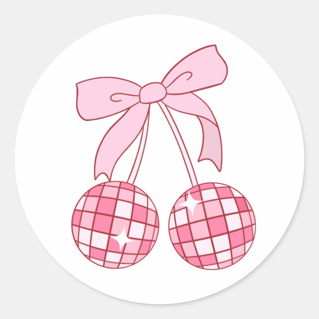 Sticker à bille Disco Coquette Bow Cherry (Devant)