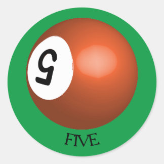 Sticker à bille numéro 5