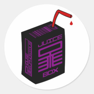 Sticker à boîte de jus (blanc bg)