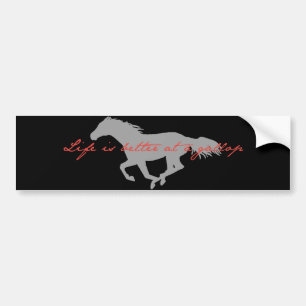 Sticker à bosse de cheval à galop