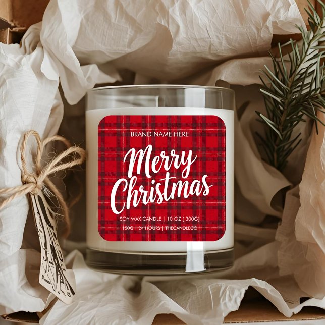 Sticker à bougie rouge Joyeux Noël | Fêtes (Créateur téléchargé)