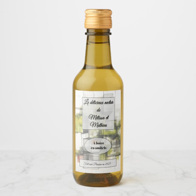 Sticker a bouteille de vin (Devant)