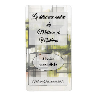 Sticker a bouteille de vin