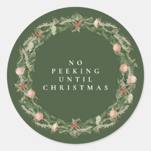 Sticker à cadre floral de Noël classique