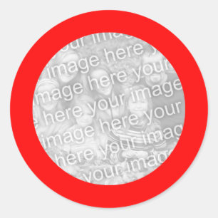 Sticker à cadre rouge