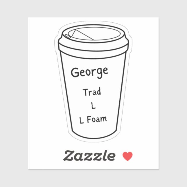 Sticker à café Amanda Lexie George (Feuille)