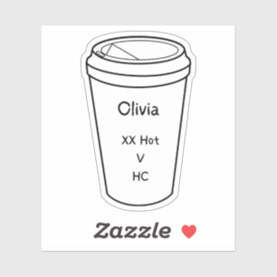 Sticker à café Amanda Lexie Olivia