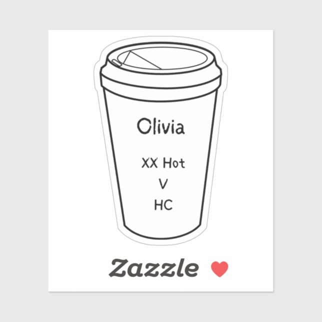Sticker à café Amanda Lexie Olivia (Feuille)