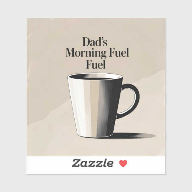 Sticker à café compact pour le carburant du matin  (Feuille)