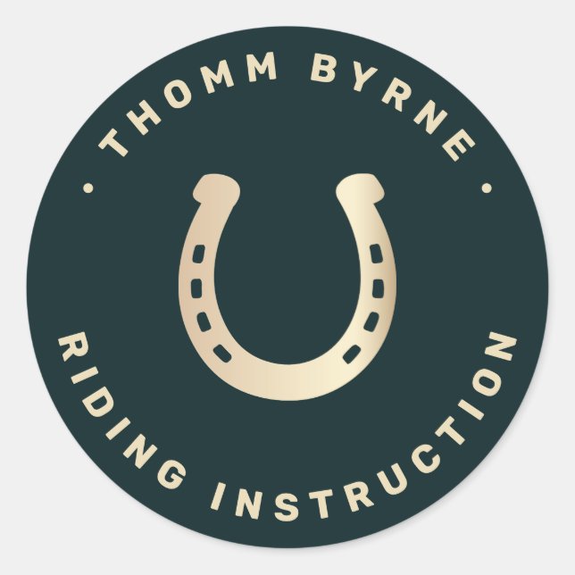 Sticker à cheval classique ronde (Devant)
