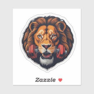 Sticker à cloche Lion Lifting