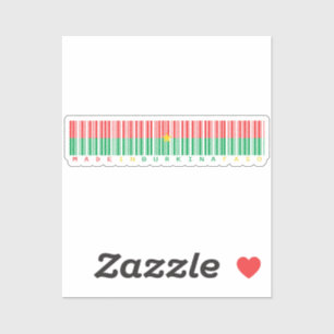 Sticker à code barre fabriqué au Burkina Faso