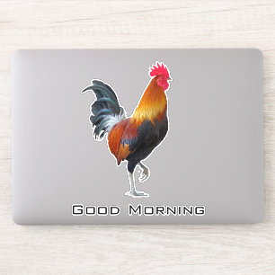 Sticker à contour coloré pour le design de coq de