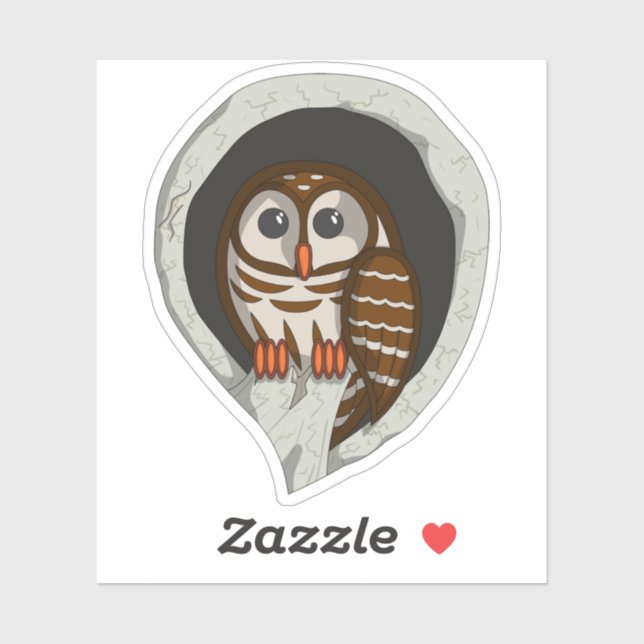 Sticker à contour pour le hibou Selene (Feuille)
