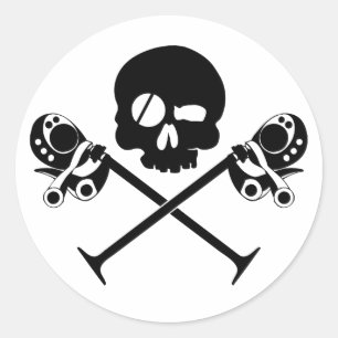 Sticker à crâne Desmo