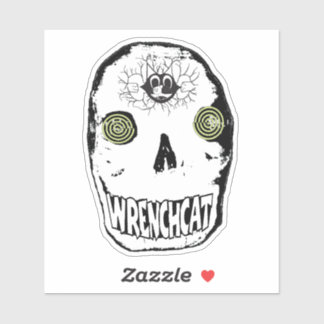 Sticker à crâne Wrenchcat