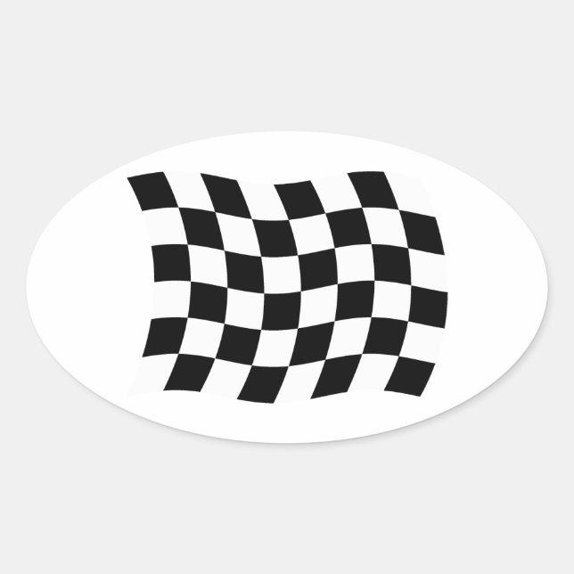 Sticker À damiers Drapeau (Devant)