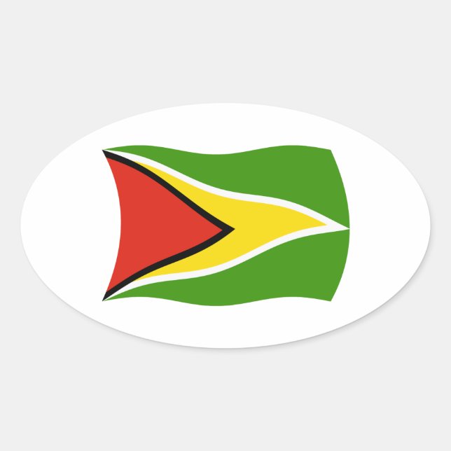 Sticker à drapeau de Guyana (Devant)