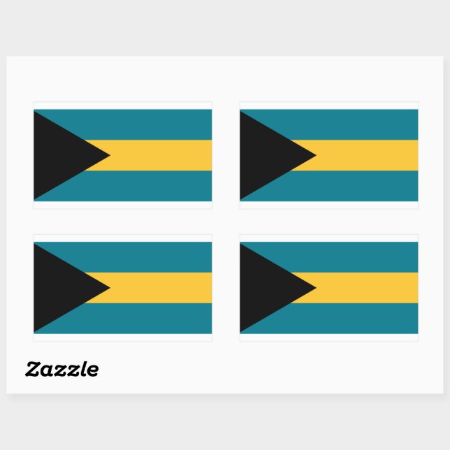 Sticker à drapeau des Bahamas (Feuille)