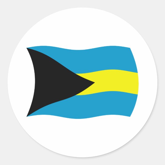 Sticker à drapeau des Bahamas (Devant)