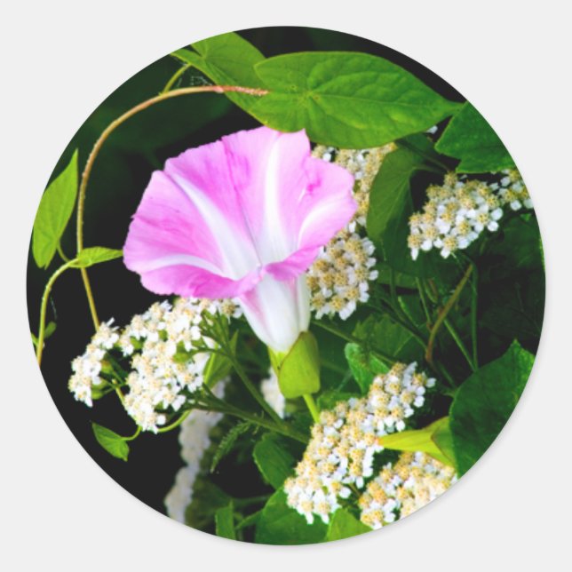 Sticker à enveloppe de Mariage floral (Devant)