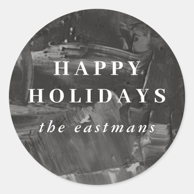 Sticker à enveloppe de Noël de vacances peint - No (Devant)