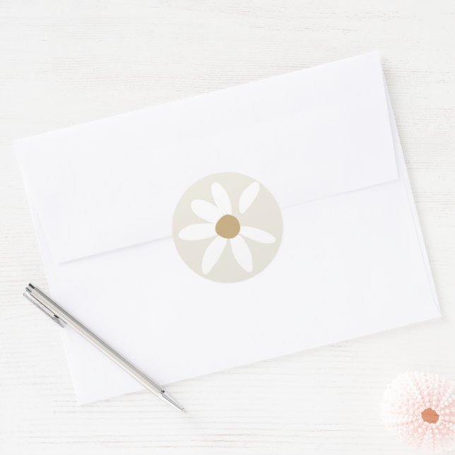 Sticker à enveloppe d'invitation à la marguerite (Enveloppe)