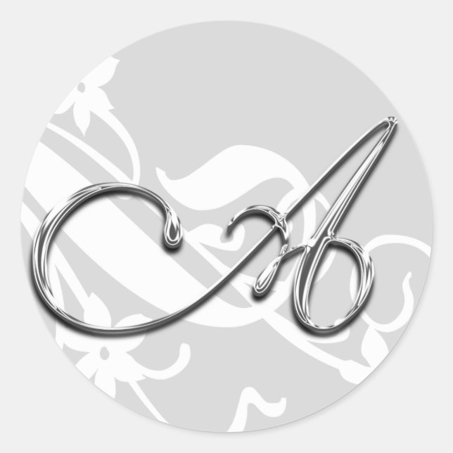 Sticker à enveloppe Mariage de lettre monogramme (Devant)