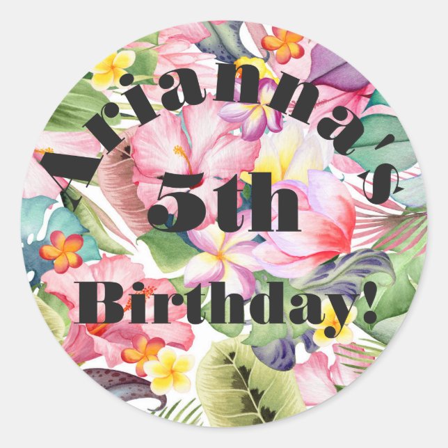 Sticker à enveloppe tropicale (Devant)