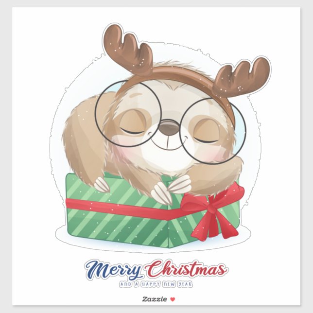 Sticker à fentes de Noël (Feuille)
