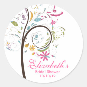 Sticker à Fête des mariées d'arbre fleuri de print