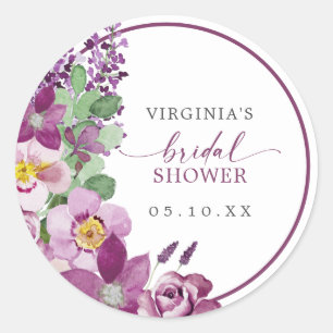 Sticker à Fête des mariées florale violette
