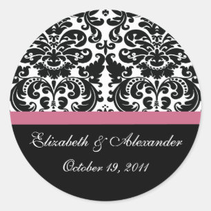 Sticker à Fête des mariées rose Damask Honeysuckie