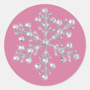 Sticker à flacon à neige cristal