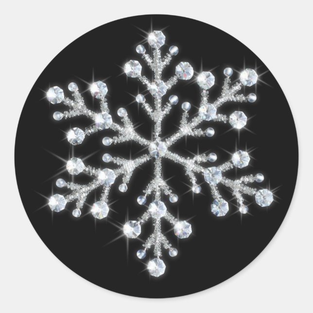 Sticker à flacon à neige cristal (Devant)