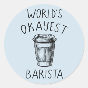 Sticker à flair pour magasin de café Barista le pl