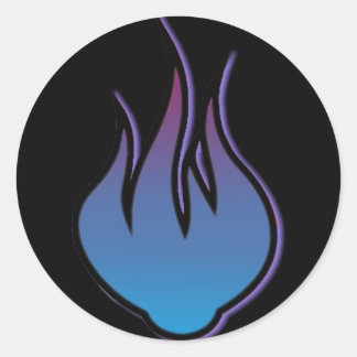 Sticker à flamme bleue
