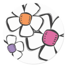 Sticker à fleurs