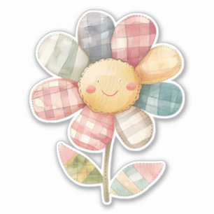 Sticker à fleurs à patchwork