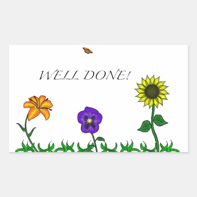 sticker à fleurs bien fait (Devant)