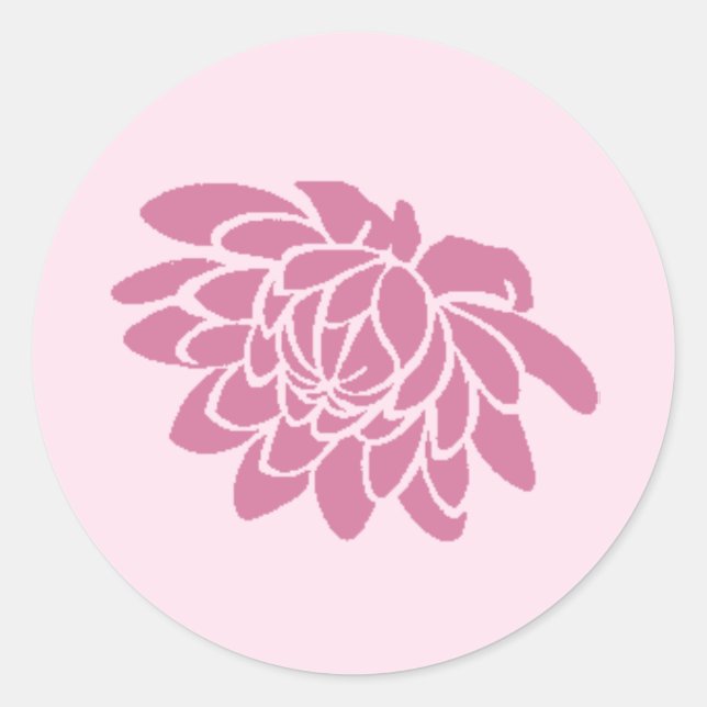Sticker à fleurs Lotus (rose) (Devant)