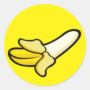 Sticker à fruits à la banane de dessin