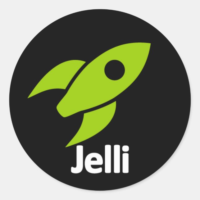 Sticker à fusée - Noir (Devant)