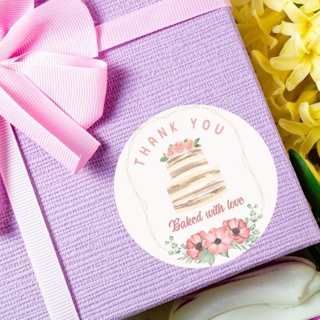 Sticker à gâteau Mariage cuit avec amour (Créateur téléchargé)
