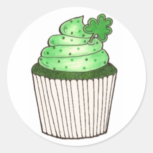 Sticker à gâteaux Lucky Cupcake de la Saint Patric