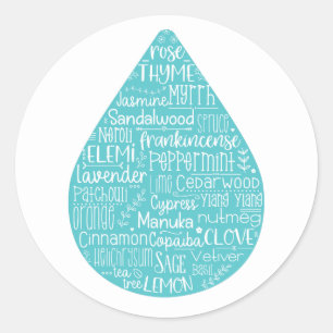 Sticker à goutte d'huile essentielle
